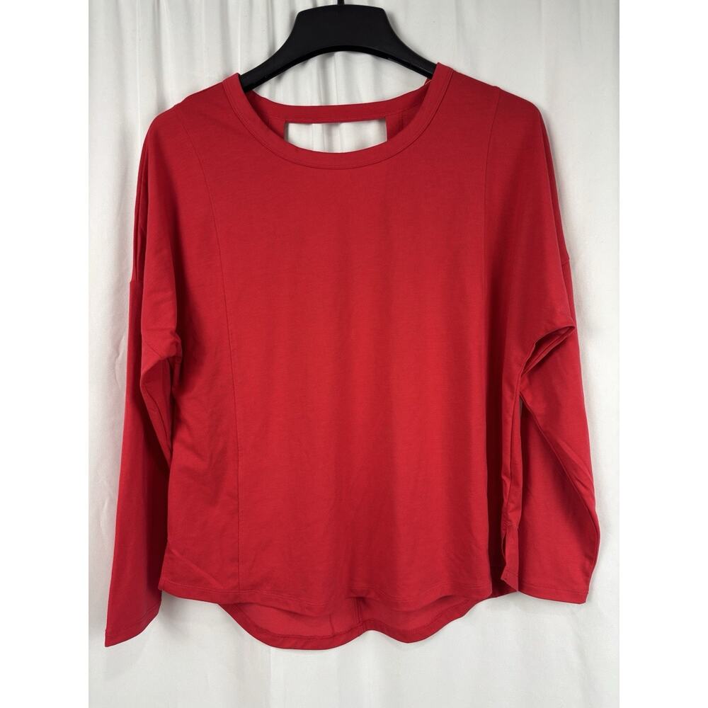 NWT All In Motion Women’s Long Sleeve Shirt Red Sz M Athleisure Sportswear Yoga